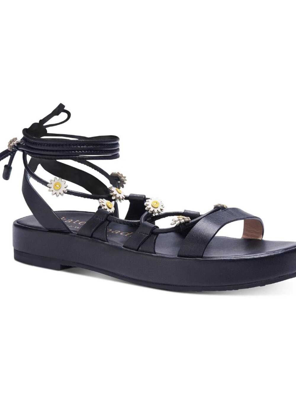 Kate Spade Daisy Sprinkles Strappy Sandals, Black